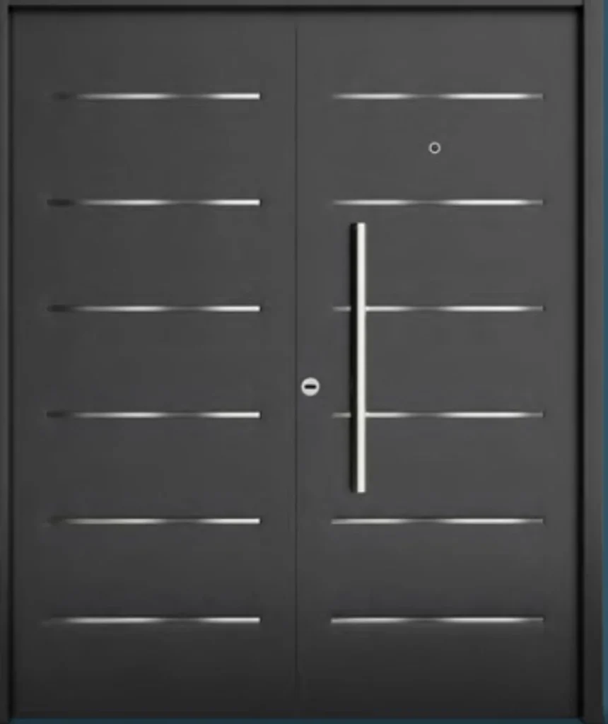 Puerta de chapa Artestamp modelo AC81 doble hoja